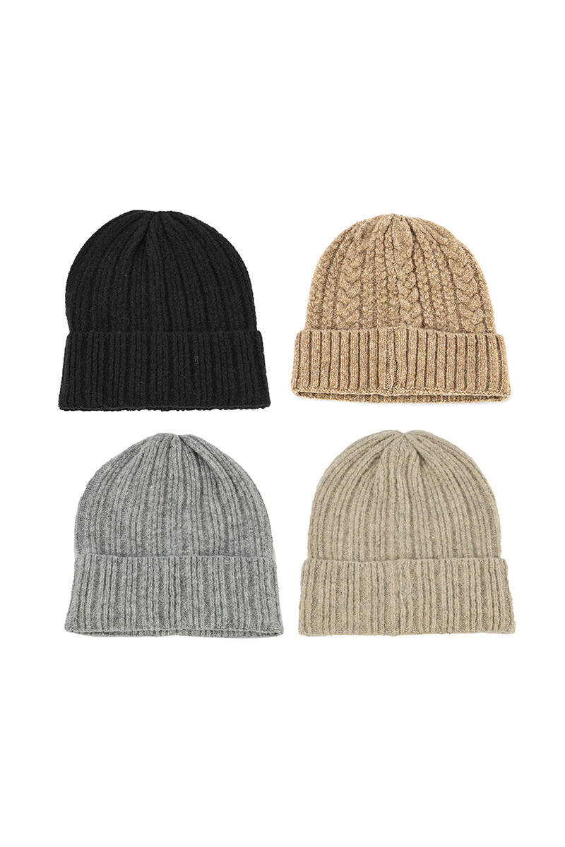 Gorro de pompón Negro