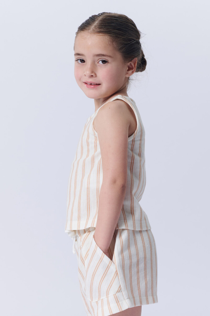 Musculosa tejida Tostada