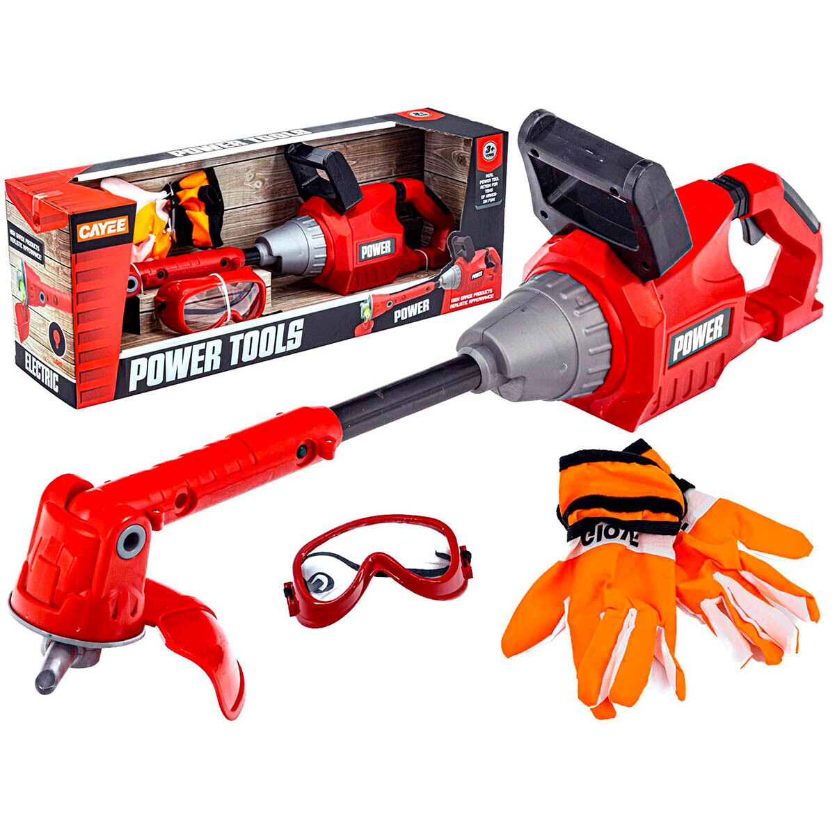 Máquina Cortadora Pasto Bordeadora Juguete Infantil C/accesorios - Rojo 