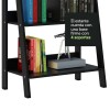 Estantería biblioteca multiuso Lumax escalera para Libros 4 Repisas Negro
