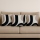 Set x4 funda de almohadones lisa 43 x 43 RAYAS NEGRO Y GRIS