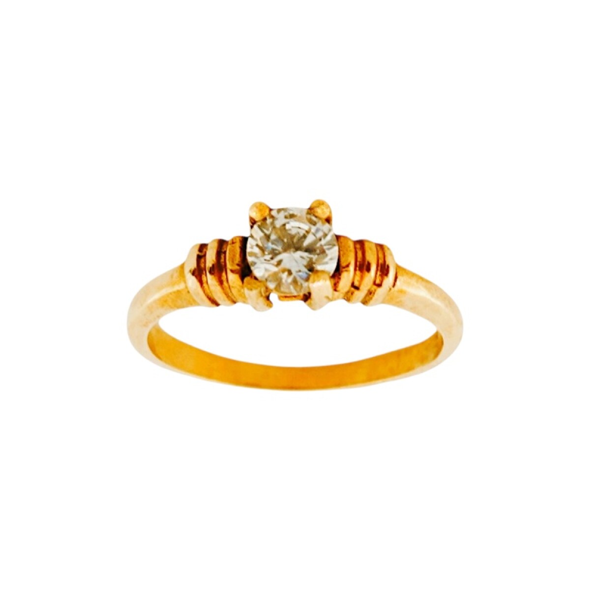 Anillo Solitario-Oro bajo-Piedra zirconia-AN8024 - conpiedra 