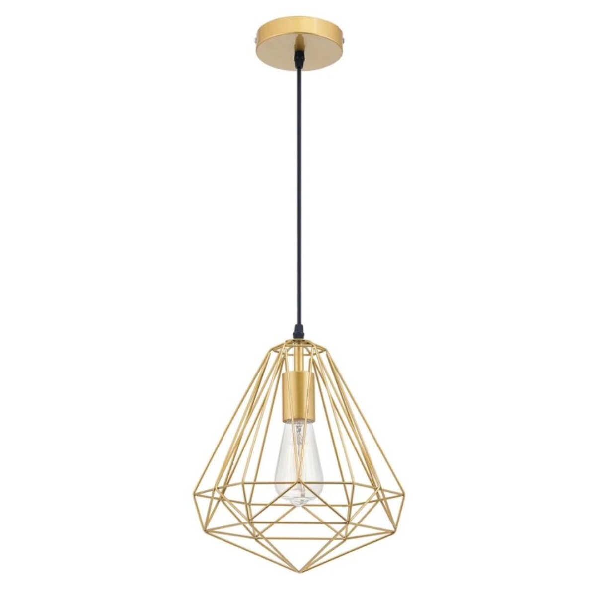 Lámpara de Techo Geométrico 1 Luz Champagne E27 