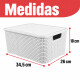 Caja ratán 15 lts BLANCO