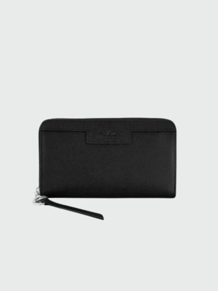 Longchamp -Billetera clásica con solapa, Calvalcade Negro