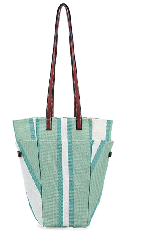 BOLSA MATERA AFRODITA VERDE AGUA Y BLANCO