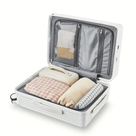 Valija Carry on rígida con bolsillo exterior Blanco