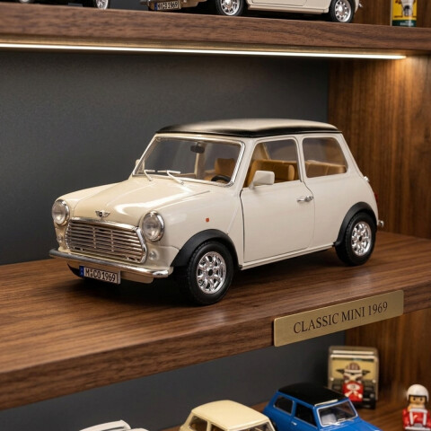Bburago Escala 1:18 Auto de Colección Mini Cooper 1969