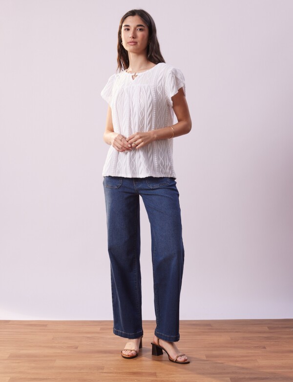 Blusa Labrada Det Metal CRUDO