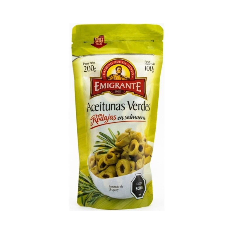 ACEITUNA EMIGRANTE 100G RODAJAS Aceituna Emigrante 100g Rodajas