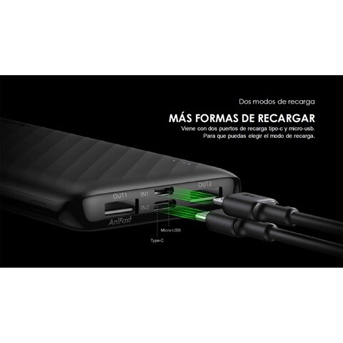 POWERBANK ORAIMO 10000MHA 2USB BLACK Powerbank Oraimo 10000mha 2usb Black