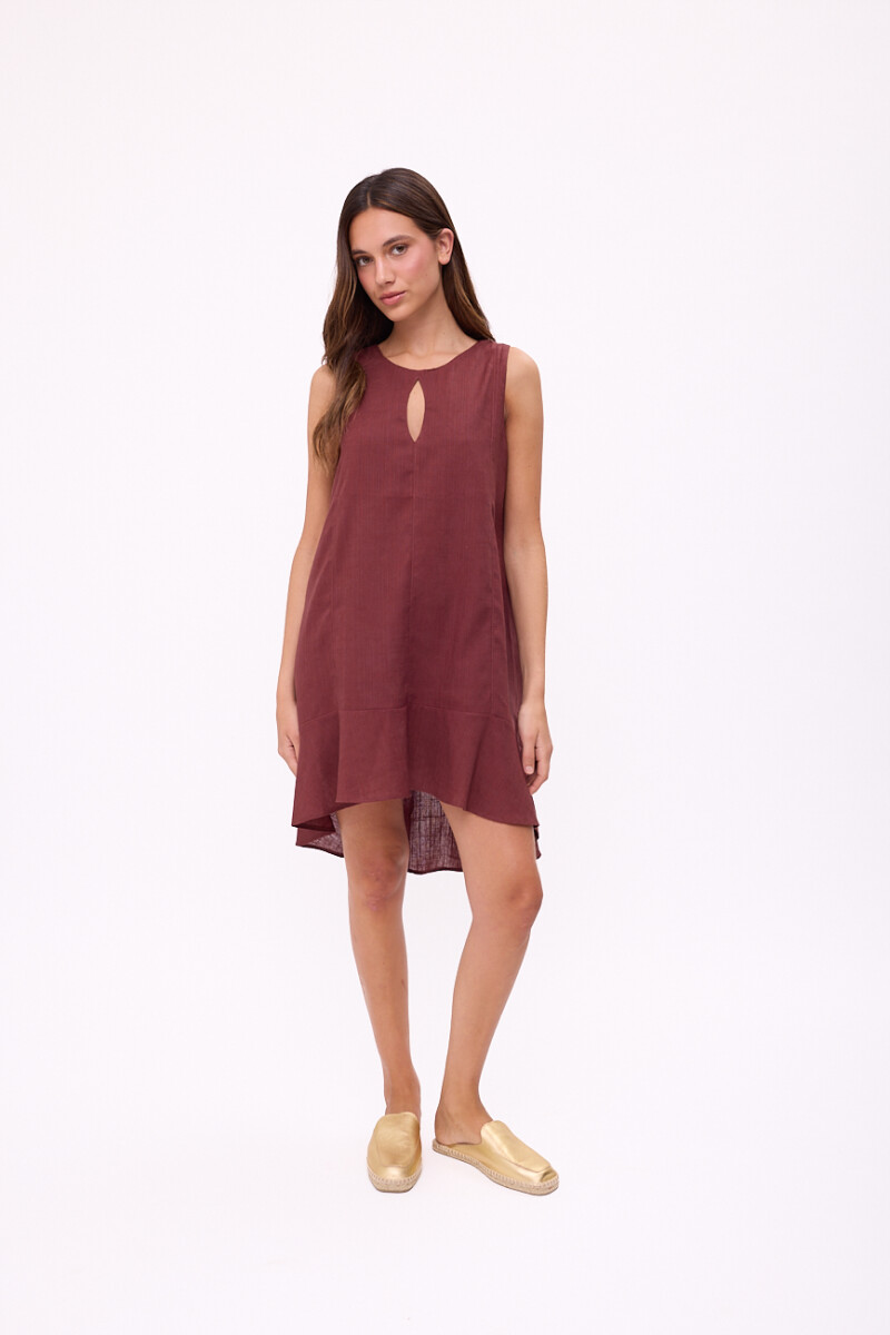 VESTIDO POLK Chocolate