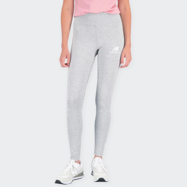 Calza New Balance Stacked Logo Gris