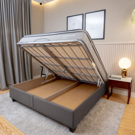 Cama baúl FLAT Gris - 2 PLAZAS