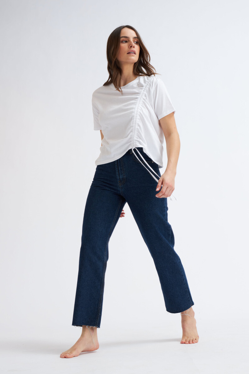 Pantalón de jean recto Azul Oscuro