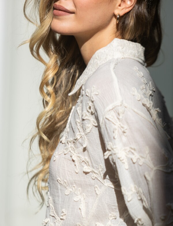 Camisa Crochet BEIGE