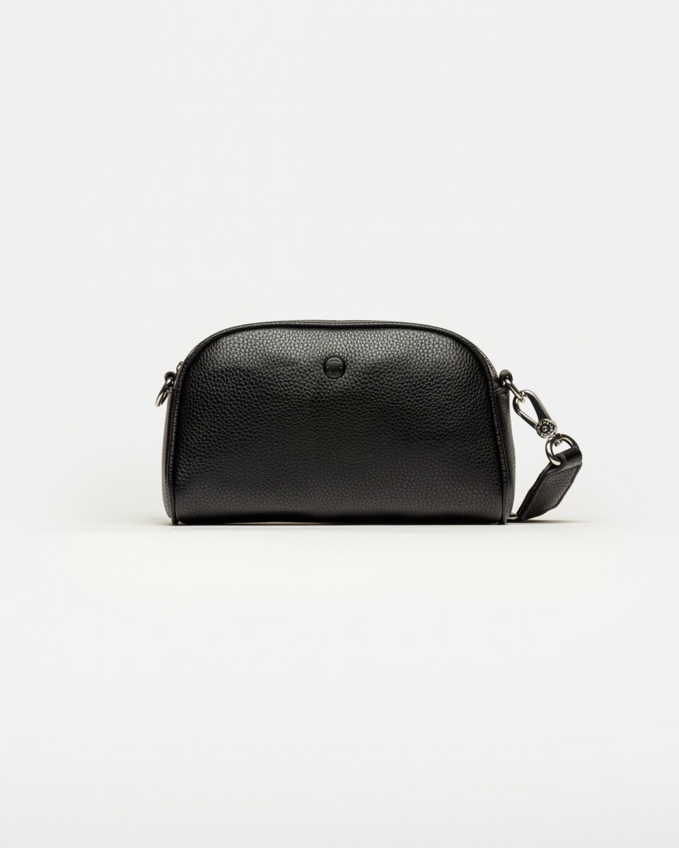 Bandolera Hazel en efecto cuero - Negro 