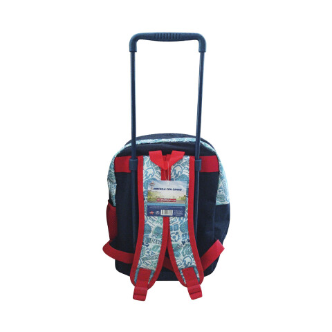 Mochila infantil Paw Patrol con Carro Tafeta Chica 35 x 26 cm AZUL/ROJO