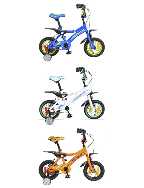 Bicicleta Baccio Bambino rodado 12 con rueditas Azul