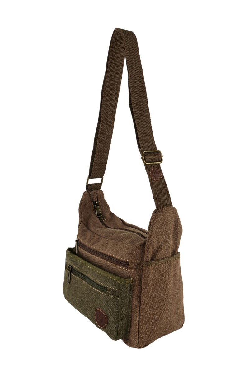 Bolso morral mensajero Marrón