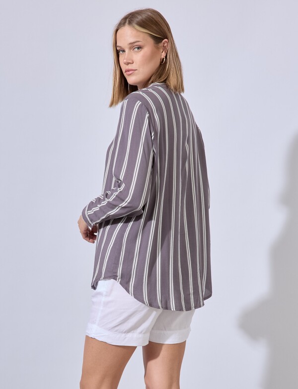 Camisa Lineas GRIS