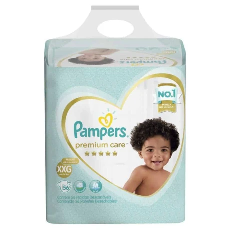 Pañales Pampers Premium Care XXG x 56 Pañales Pampers Premium Care XXG x 56