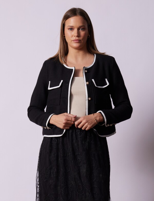 Chaqueta Tweed NEGRO/BLANCO