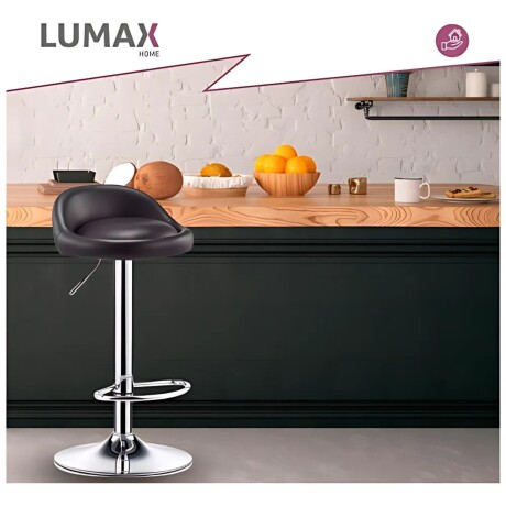 Taburete con Altura Regulable Respaldo Apoyapies Ecocuero Negro