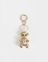 Llavero Metal Llavero Y Charm De Osito Teddy - Dorado