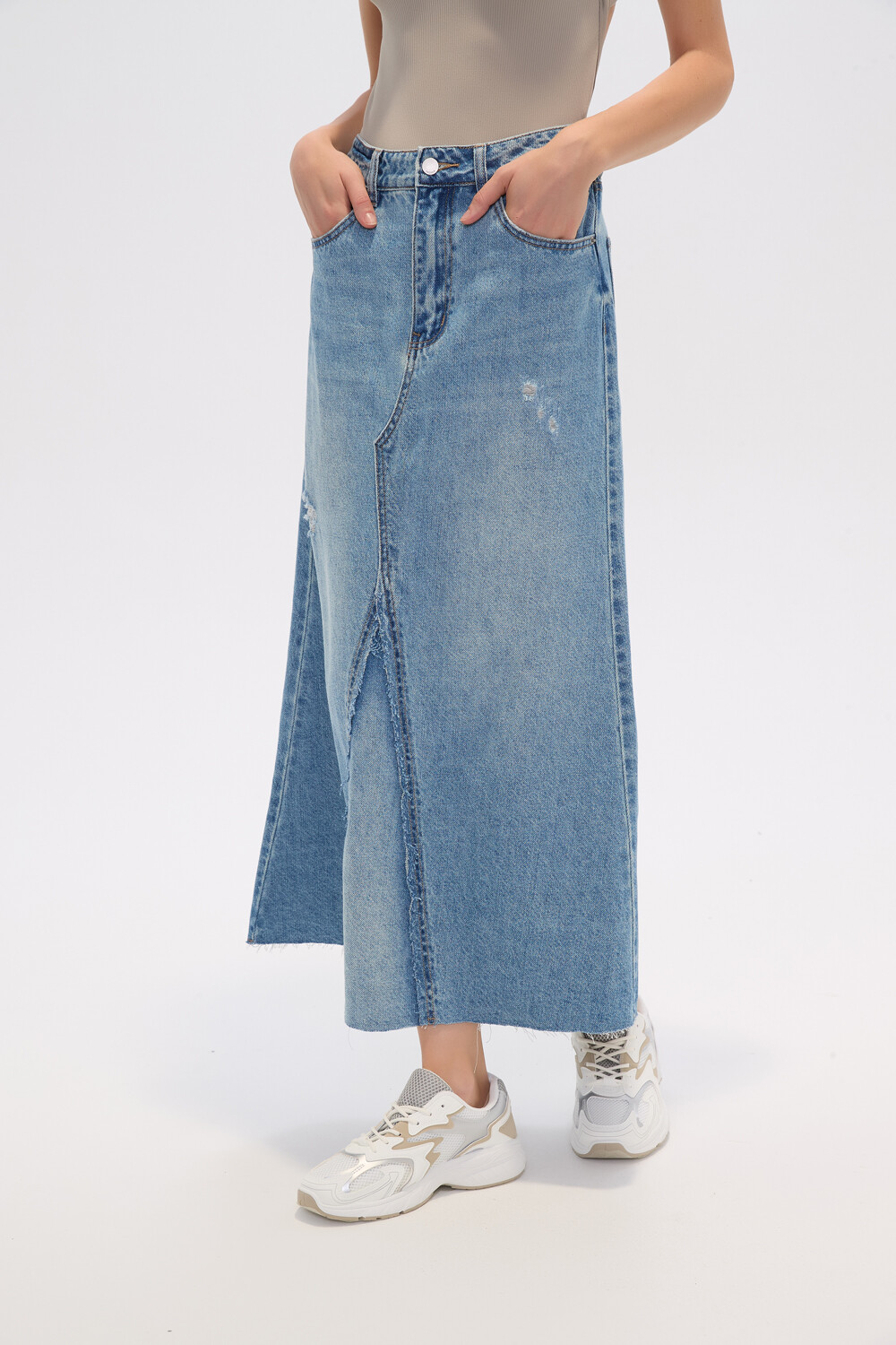 Falda Poscal Azul Claro