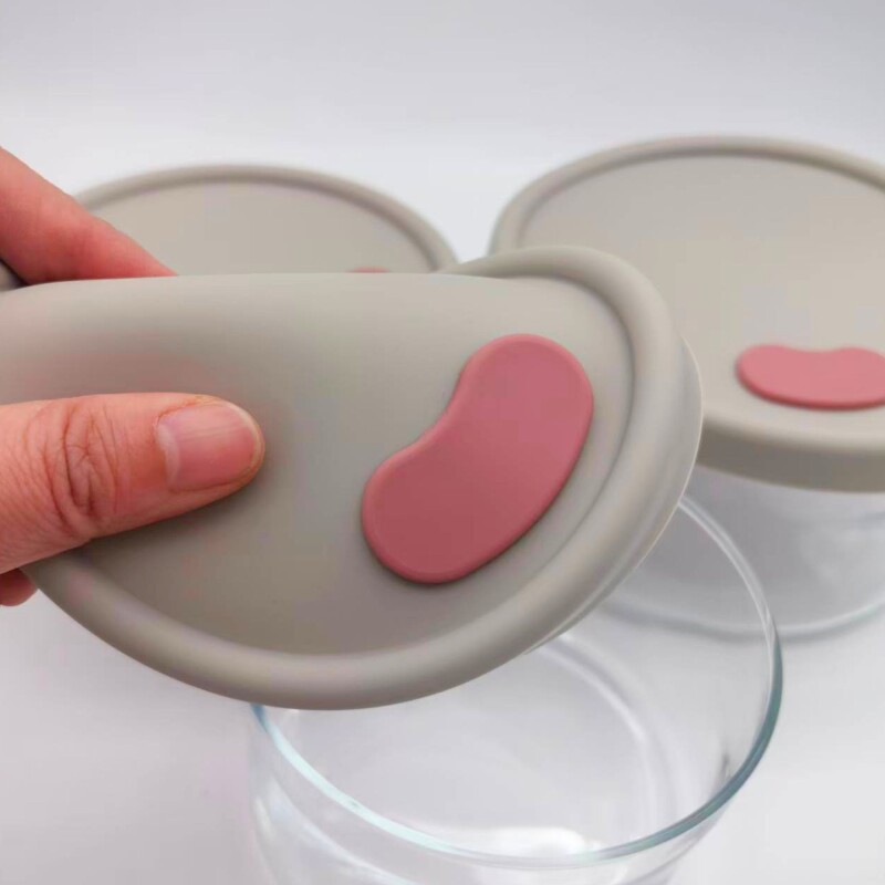 Set de Bowls de Vidrio con Tapa de Silicona 3 Piezas N/a