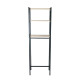 Mueble Hierro y Madera Organizador Rack baño sobre inodoro Negro