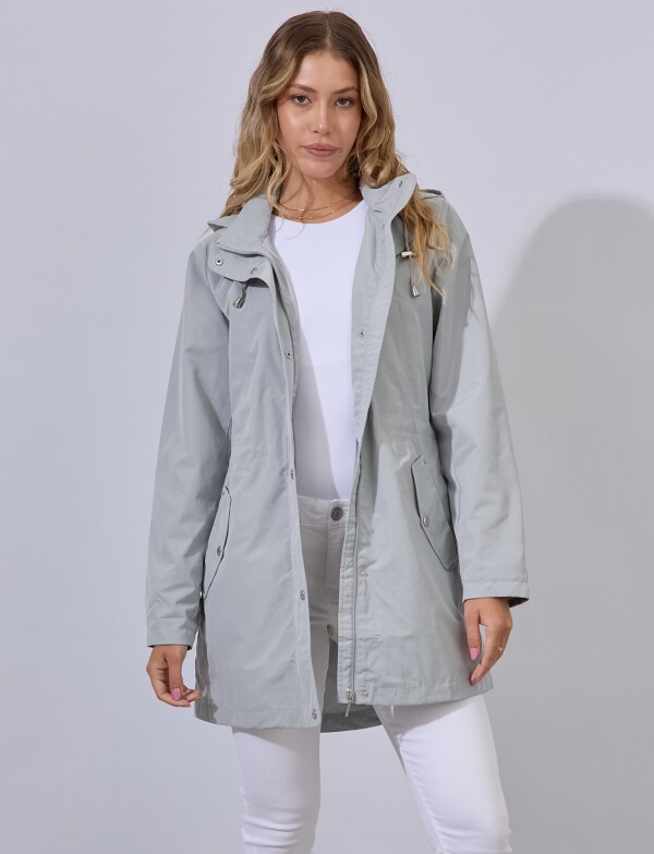 Gabardina Impermeable GRIS CLARO