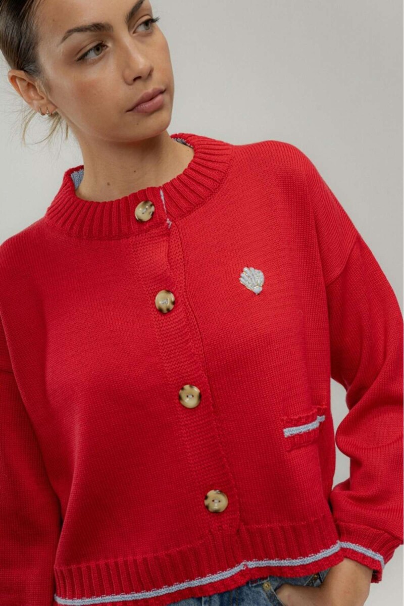 Cardigan Terro Cotton - Rojo 