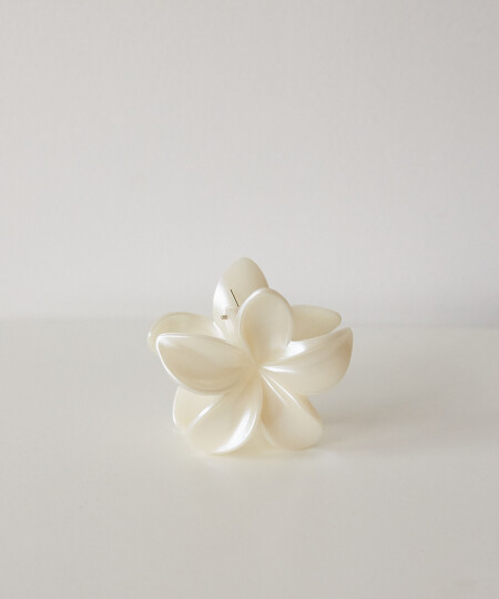 PINZA HAWAIIAN FLOWER BLANCO PERLADO