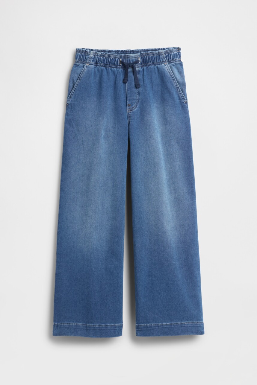 Pantalón Easy Pull On Niña Dark Wash Indigo 119