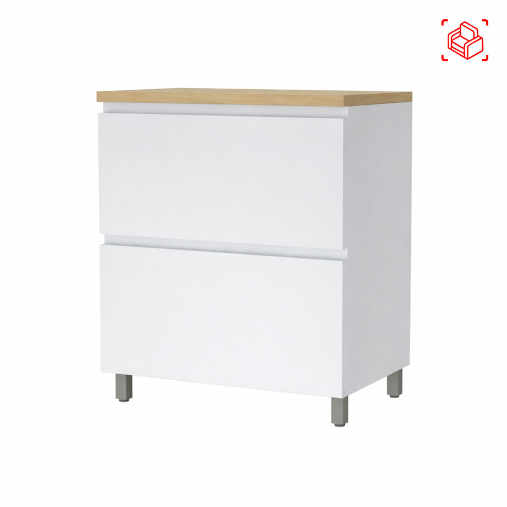 BAJO MESADA 70 CM MDF BLANCO SUECIA