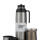Termo Manija Rigida + Mate Acero inox. Marron metalizado