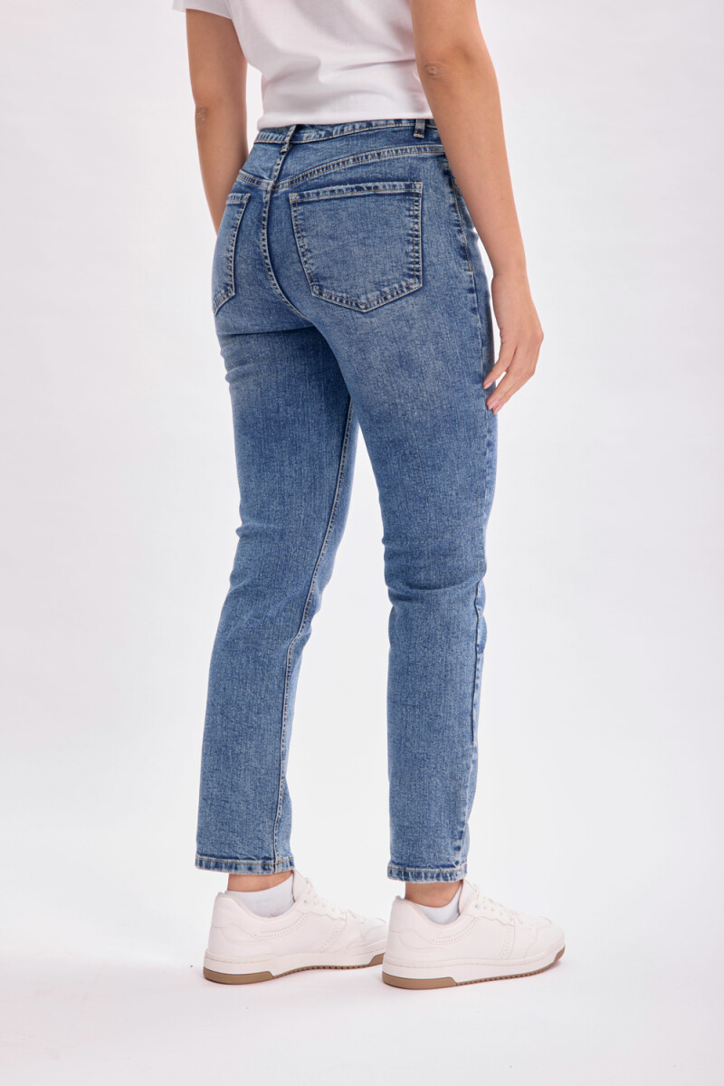 Pantalón jean recto Azul Medio