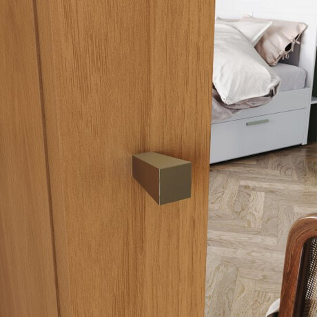 ROPERO 1 PUERTA GUARDARROPA ARMARIO PLACARD CLOSET CON ESPEJO Y ESTANTES COLOR MADERA