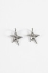 Aros estrella acero plateado