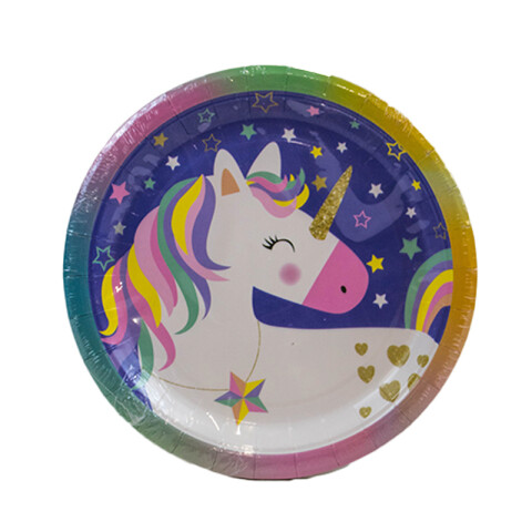 Plato Descartable Unicornio x10 Plato Descartable Unicornio x10