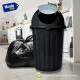 Papelera Basurero Cesto De Basura Tapa Vaiven 80lts Plastico Negro