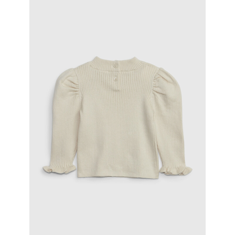 RIB PUFF SLEEVE TOP CHINO