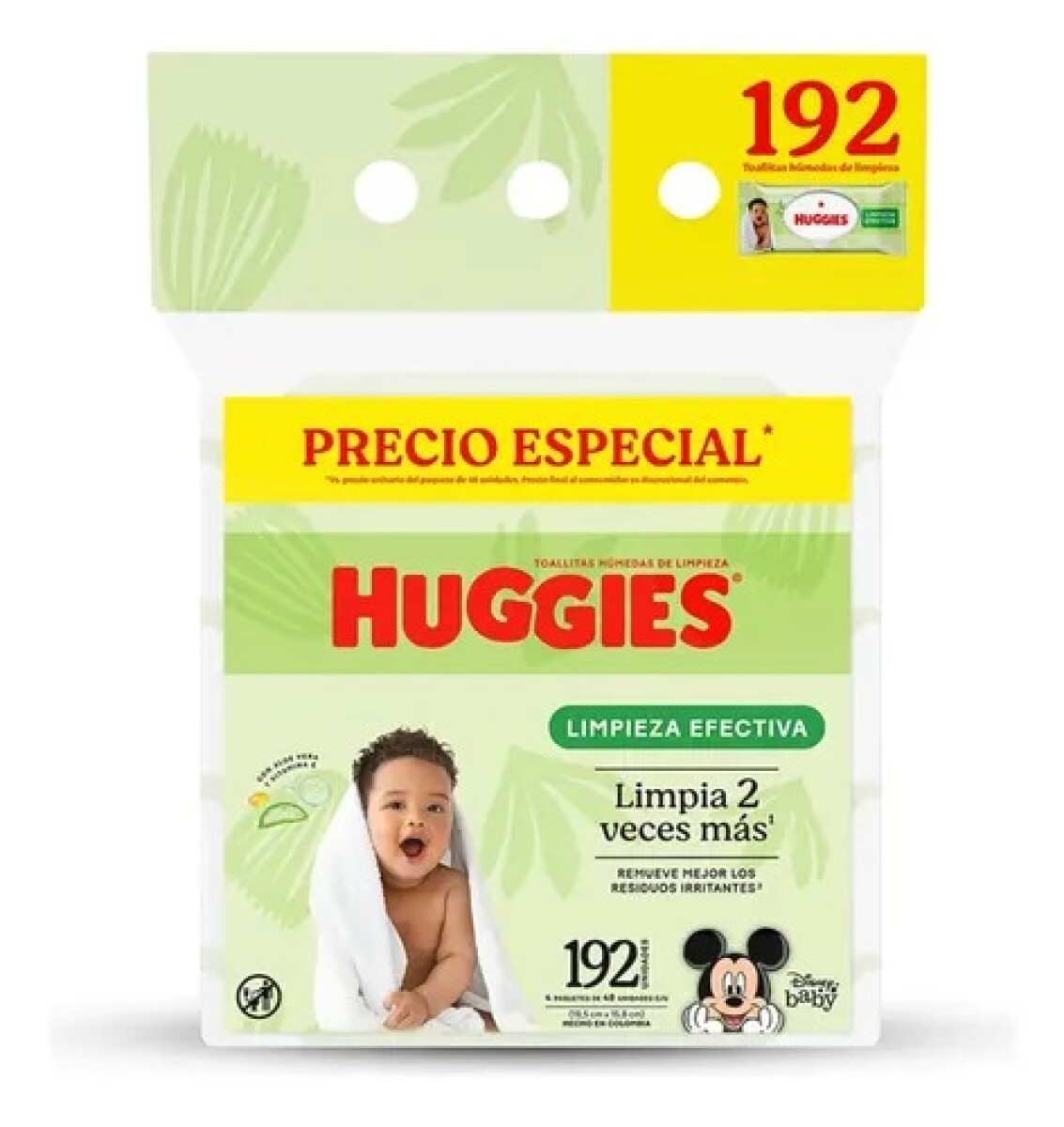 Huggies Toallitas Humedas promo paqueton X 192 U 