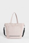 Shopper con cierres beige