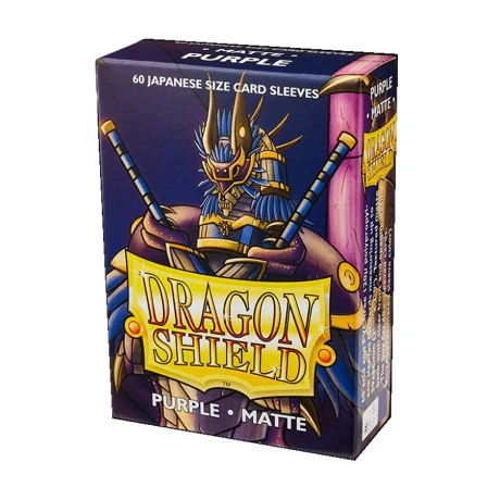 Dragon Shield: 60 Japanese Size Card Sleeves - Purple Matte Dragon Shield: 60 Japanese Size Card Sleeves - Purple Matte