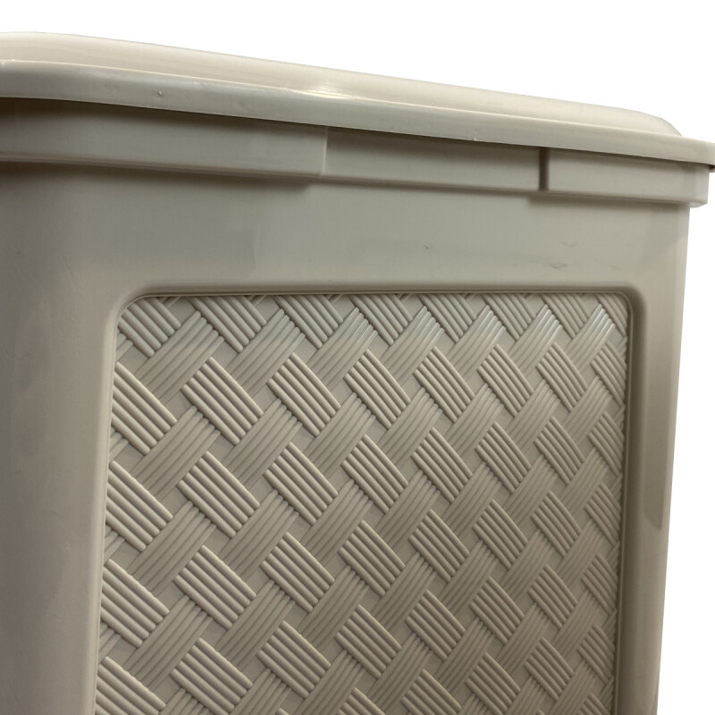 Tarro de residuos ratán con pedal 13 Lts GRIS