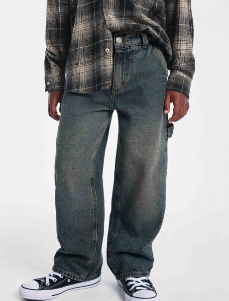 PANTALONES VAQUEROS DESGASTADOS AZUL