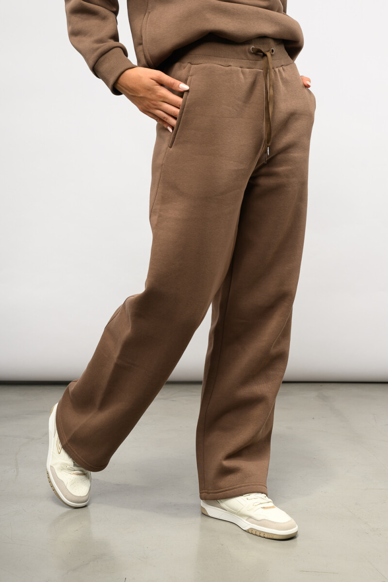 Pantalón recto terra Marron